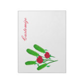 Mooie Pickle Bouquet met Rozen Thunder_Cove Notitieblok (Linkerzijde)