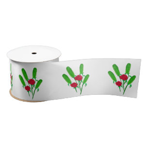 Mooie Pickle Bouquet met Rozen Thunder_Cove Satijnen Lint
