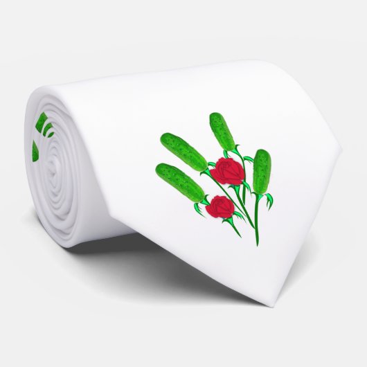 Mooie Pickle Bouquet met Rozen Thunder_Cove Stropdas (Opgerold)