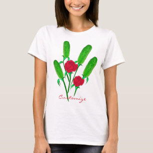Mooie Pickle Bouquet met Rozen Thunder_Cove T-shirt