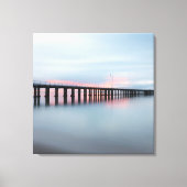 Mooie Pier Ocean Sunset Calm Canvas Afdruk (Voorkant)
