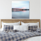 Mooie Pier Ocean Sunset Calm Canvas Afdruk (Insitu (Slaapkamer))