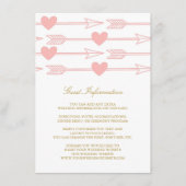 Mooie Pijlen Bruiloft invoegen Kaart / Blush & Gol (Voorkant)