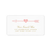 Mooie Pijlen Monogram Adresetiketten Etiket (Voorkant)