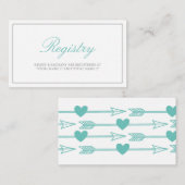 Mooie Pijlen Registry Kaarten / Blauwgroen & Grijs (Voorkant / Achterkant)