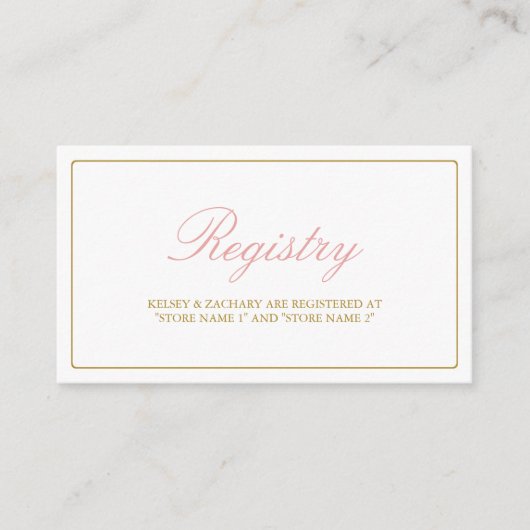 Mooie Pijlen Registry Kaarten / Blush & Gold (Voorkant)