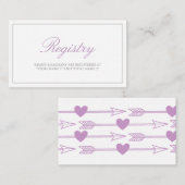 Mooie Pijlen Registry Kaarten / Lila en Grijs (Voorkant / Achterkant)