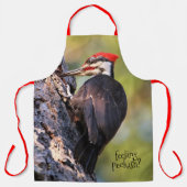 Mooie pileated Woodpecker op de boom Schort (Voorkant)