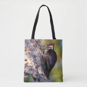 Mooie pileated Woodpecker op de boom Tote Bag (Voorkant)