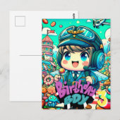 Mooie piloot verjaardagsjongen briefkaart (Voorkant / Achterkant)