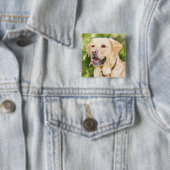 Mooie Pin Button - Yellow Labrador Retriever (In situ)