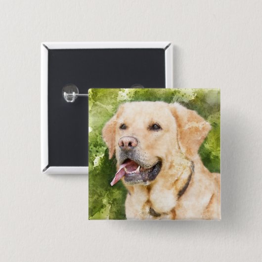 Mooie Pin Button - Yellow Labrador Retriever (Voorkant /achterkant)