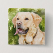 Mooie Pin Button - Yellow Labrador Retriever (Voorkant)
