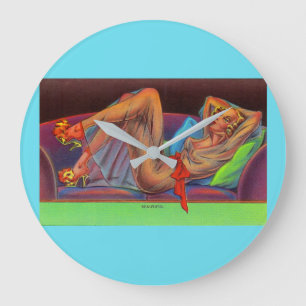 mooie pin-up girl uit het begin van de jaren 40 grote klok
