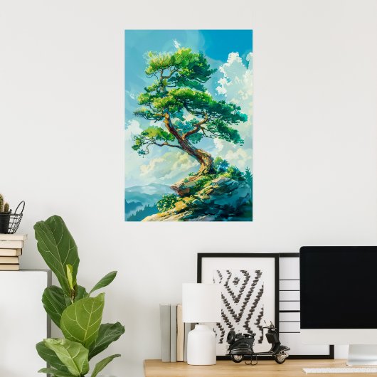 Mooie pine boom poster (Thuiskantoor)