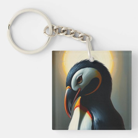 Mooie Pinguïn Avontuur Sleutelhanger (voorkant)