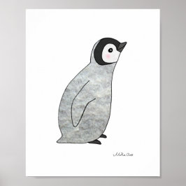 Mooie Pinguïn Baby Pinguïn Poster Kinderkamer Kuns