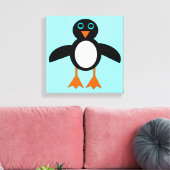 Mooie Pinguïn Canvasprint Canvas Afdruk (Insitu (Woonkamer))