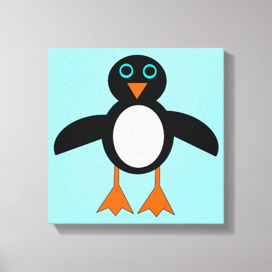 Mooie Pinguïn Canvasprint Canvas Afdruk (Voorkant)