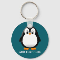 Mooie pinguïn cartoon aangepaste turquoise