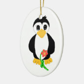 Mooie Pinguïn Keramisch Ornament (Links)