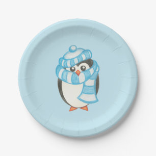 Mooie Pinguïn Papieren Borden Bordje