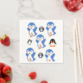 Mooie pinguïn papieren servetten (Insitu)