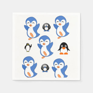 Mooie pinguïn papieren servetten