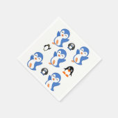 Mooie pinguïn papieren servetten (Hoek)