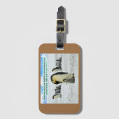 Mooie Pinguïn Schrift 1 Johannes 4:16 Bagagelabel (Voorkant (verticaal))