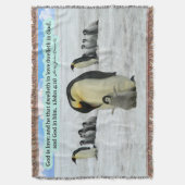 Mooie Pinguïn Schrift 1 Johannes 4:16 Deken (Voorkant Verticaal)