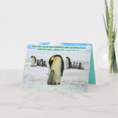 Mooie Pinguïn Schrift 1 Johannes 4:16: Kaart (Voorkant)