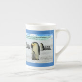 Mooie Pinguïn Schrift 1 Johannes 4:16 Porselein Kop (Rechts)