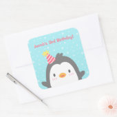 Mooie Pinguïn Verjaardagsfeestje Stickers Decorati (Envelop)