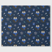 Mooie Pinguïn Winter Inpakpapier (Vlak)