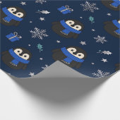 Mooie Pinguïn Winter Inpakpapier (Hoek)