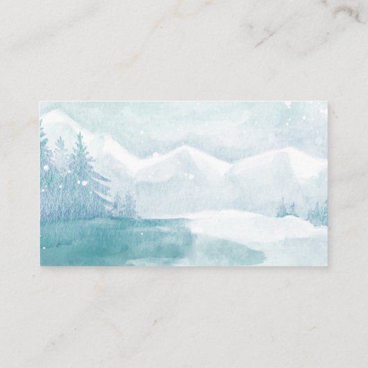 Mooie Pinguïns Baby Shower Luier Raffel Tickets Contactkaartje (Achterkant)