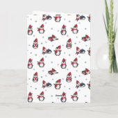 Mooie Pinguïns Winter Vogels Arctisch Kerstmis Feestdagen Kaart (Achterkant)