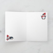 Mooie Pinguïns Winter Vogels Arctisch Kerstmis Feestdagen Kaart (Binnen)