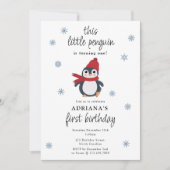 Mooie Pinguïns Winter Vogels Arctische Dieren Verj Kaart (Voorkant)