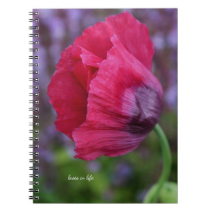 Mooie PiNk & Paarse Poppy Flower Notitieboek