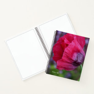 Mooie PiNk & Paarse Poppy Flower Notitieboek