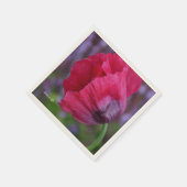 Mooie PiNk & Paarse Poppy Flower Servet (Hoek)