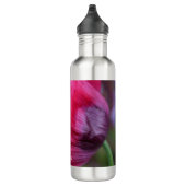 Mooie PiNk & Paarse Poppy Flower Waterfles (Rechts)