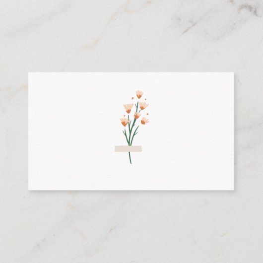 Mooie Pink Wildflower Date nachtelijke ideeën. Dat Informatiekaartje (Achterkant)