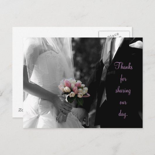 Mooie Pinks Briefkaart (Voorkant / Achterkant)