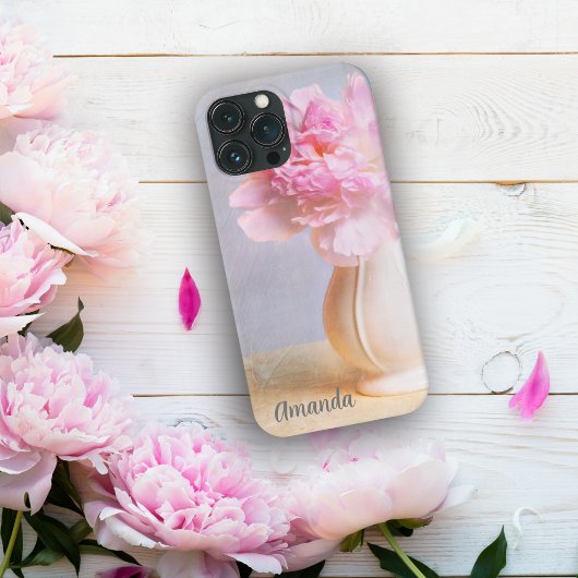Mooie Pioen In Boerenvaas Personaliseer Case-Mate iPhone Case