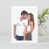 mooie pioen opslag datum trouwkaart kaart (Staand voorkant)