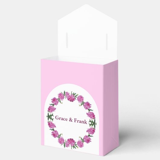 Mooie pioenen. bedankdoosjes (Geopend)