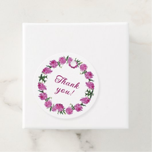 Mooie pioenen. bedankjes labels (In situ)